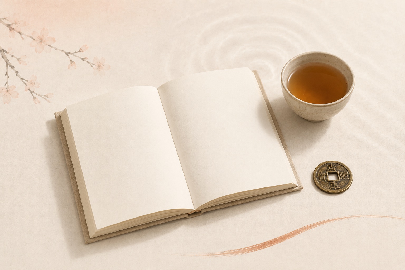 Journal und Tee — die I-Ging-Antwort als Orientierung nutzen